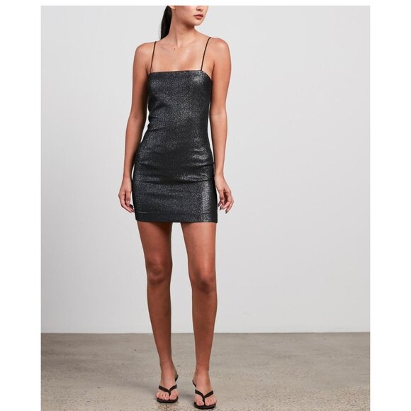 NEW Bec & Bridge Black Starlights Metallic Mini Dress NWT - Size 6 - Picture 1 of 8